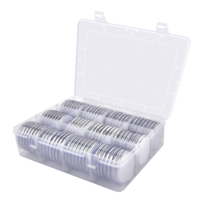84 Pieces 46 mm Coin Capsules, with Foam Gasket and Plastic Storage  Organizer Box, Coins Holder Collector Case for Coin Collection Supplies 6  Sizes (20/25/27/30/38/46mm) – Transparent – ZENGVO LLC